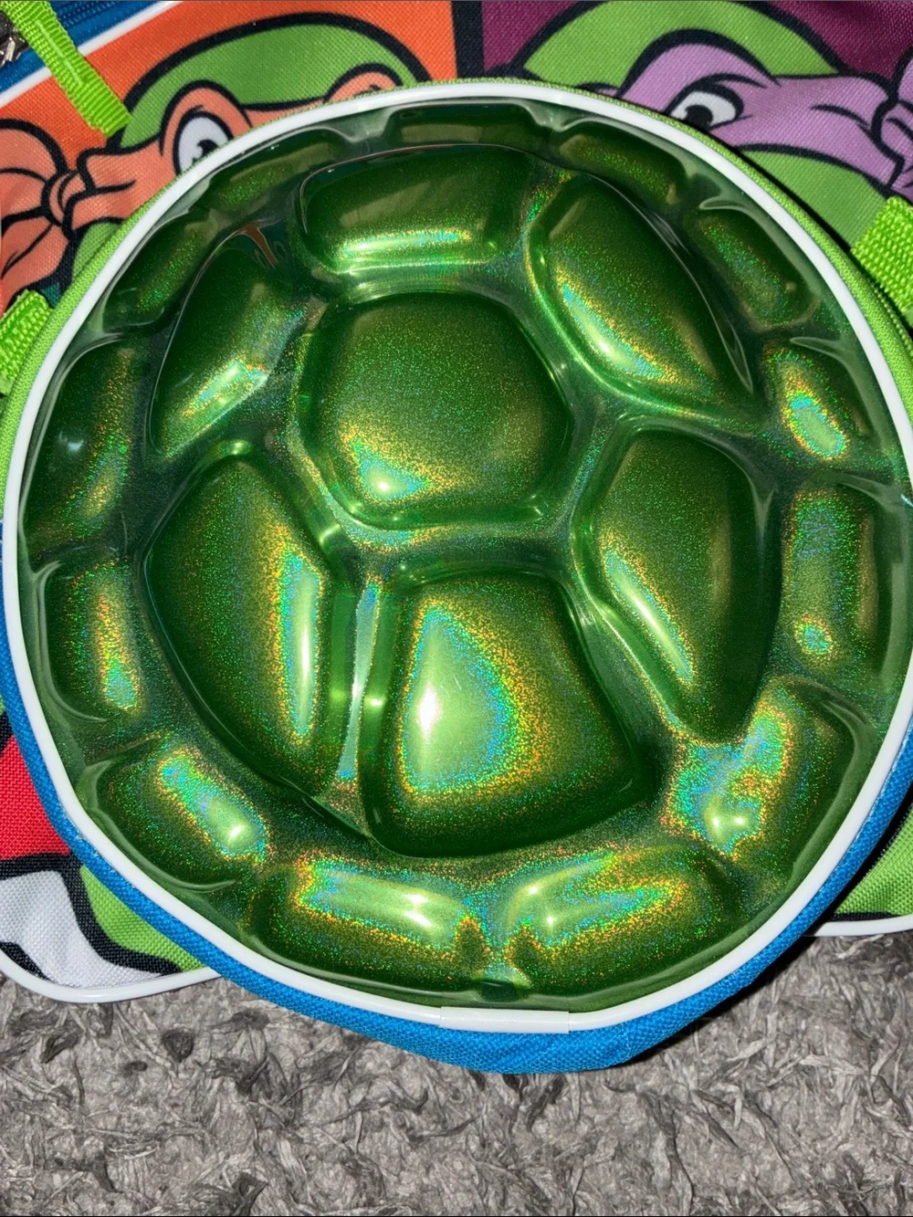 Tmnt teenage Mutant Ninja Turtles 3 pcs backpack lunch box pouch NWTS iridescent